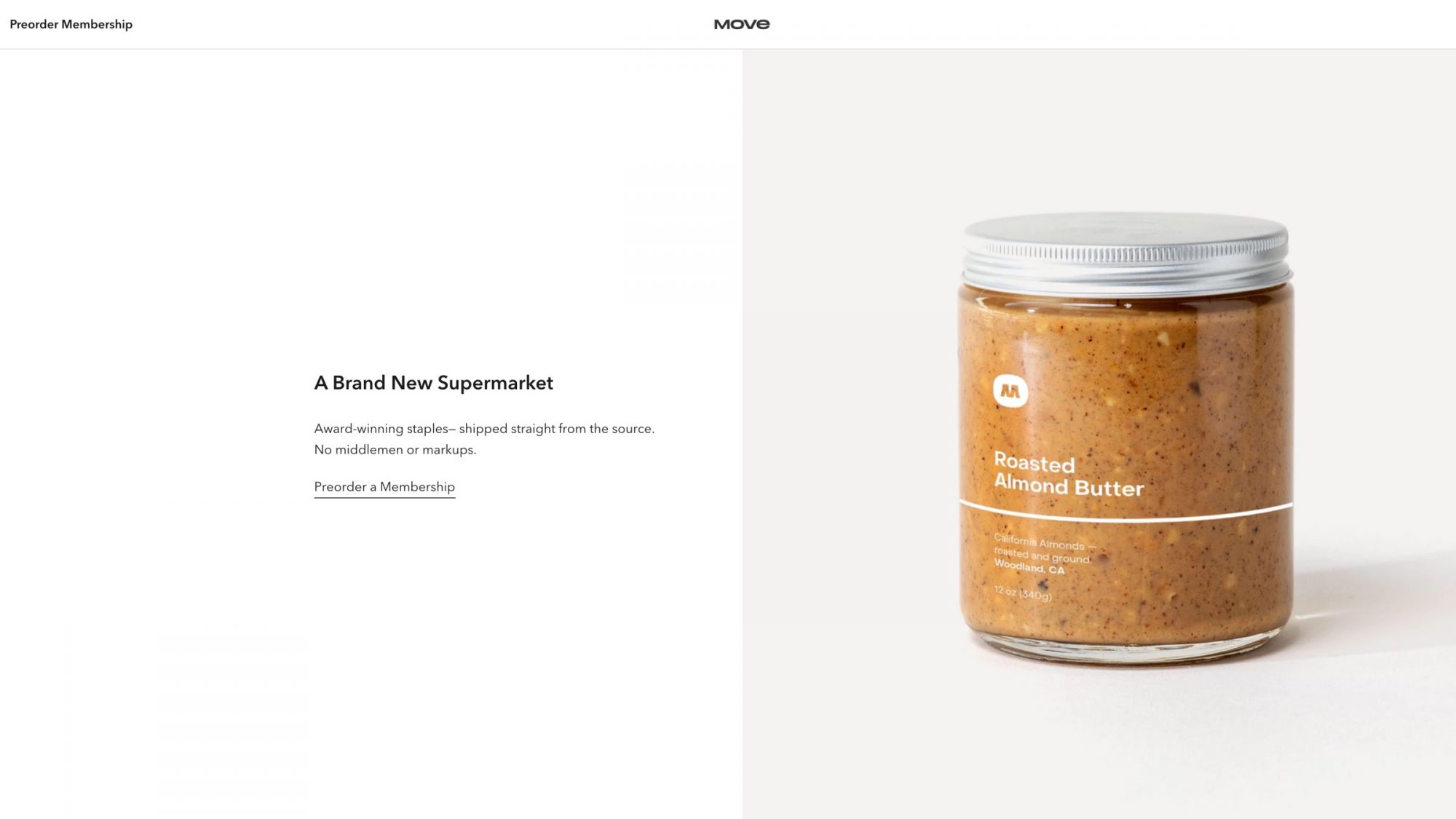 Move grocery almond butter