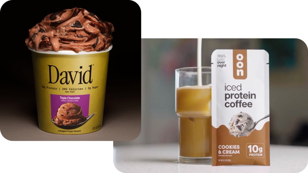 Protein ice cream and coffee